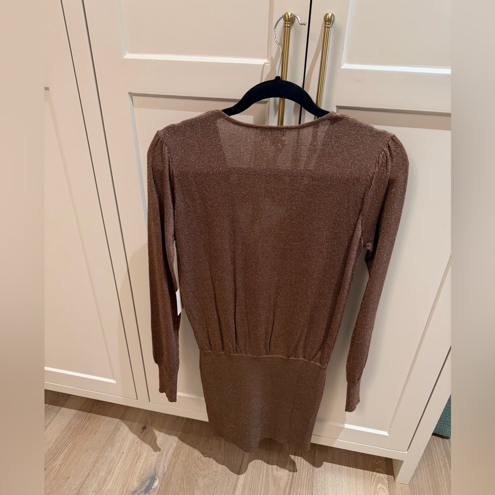Superdown Aura mini Dress mocha metallic - Picture 3 of 5